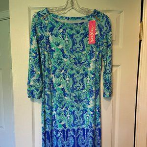 Lily Pulitzer, XS, blue/green knit fabric for comfort